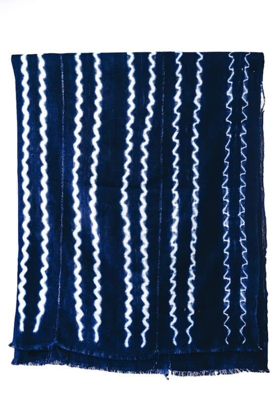 3DCD5A10-3068-44DD-A687-4B134907E19A Dark Blue White Fabric - Image 1