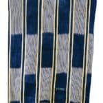 Check White Blue Fabric