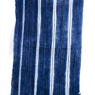 Fade Dark Blue White Fabric