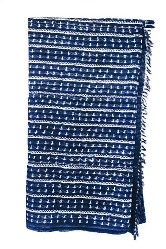 A9A8F38D-1071-451C-8DA4-EAADBD54D2AD White Blue Designed Fabric - Image 1
