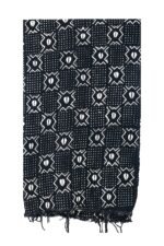 White Designed Black Fabric