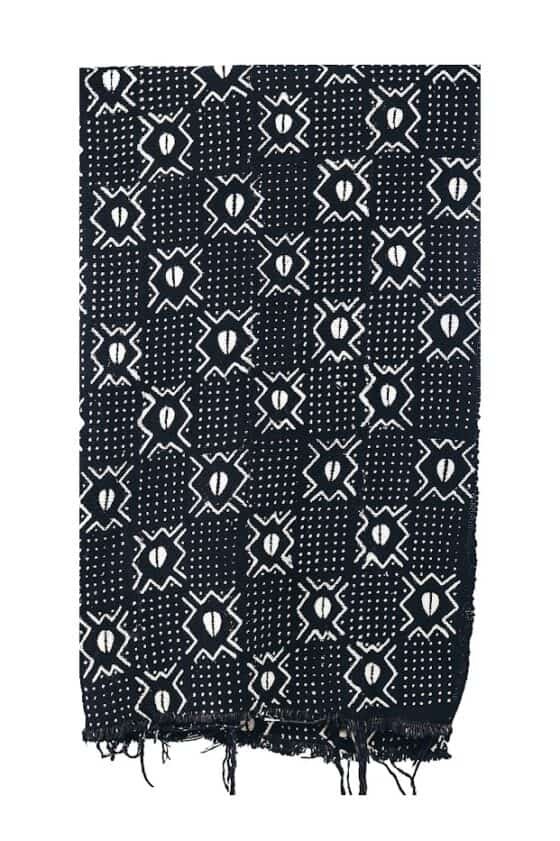 E313AA5A-863D-490C-9DD1-70F4DC08D59B White Designed Black Fabric - Image 1
