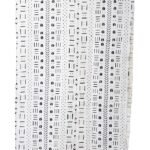 Black Designed White Fabric
