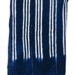 White Dark Blue Fabric