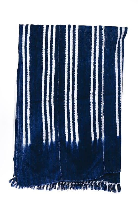 White Dark Blue Fabric - Image 1